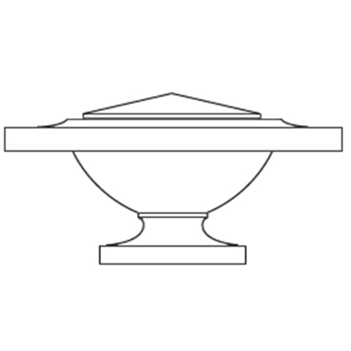 CAD Drawings Longshadow® Planters & Garden Ornaments, Classic Garden Ornaments, Ltd.® Garber Prairie Finial